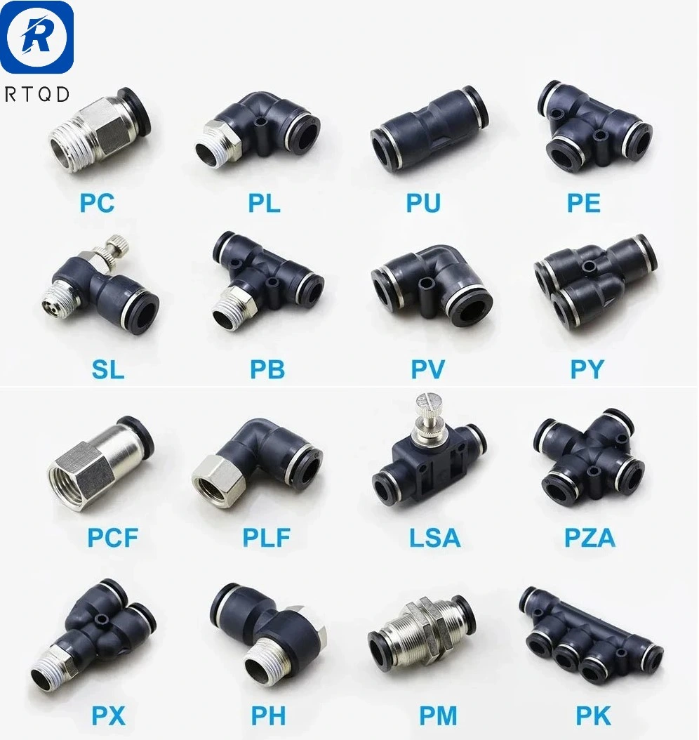 Pneumatic Air Connector Pneumatic Accessories Push-in One Touch Fitting Tube Fitting Pipe Fitting Plastic & Brass Auto Parts Coupling Pl8-M5