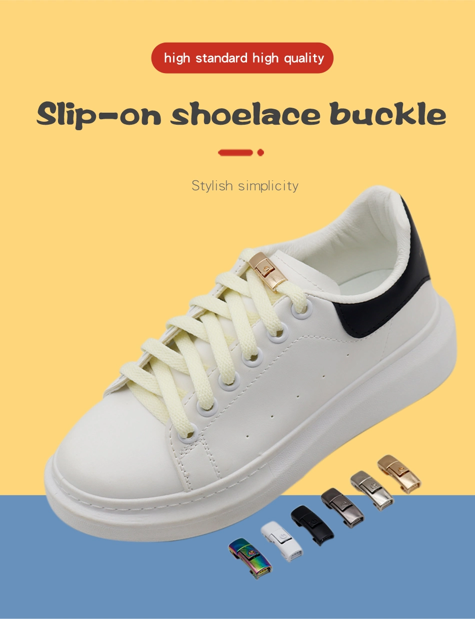 Weiou Shoe Parts & Accessories Colorful No Tie Free Zinc Alloy Lazy Shoelaces Buckle Drop-Shipping Hot Sale Top10 Amazon, Ebay